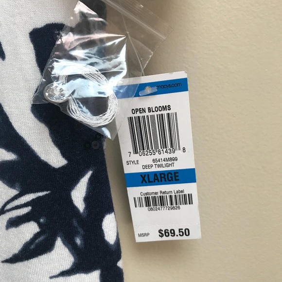 INC FLORAL BUTTON DOWN CARDIGAN - NWT - Picture 4 of 5